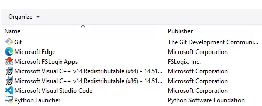 installed apps